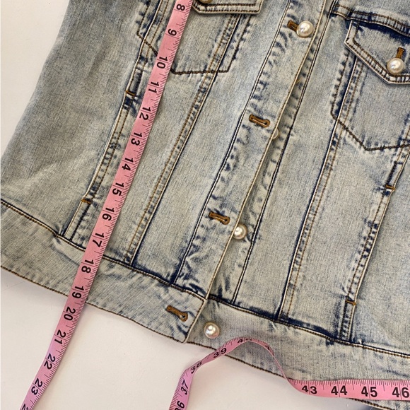 Generation Love || Tallulah Pearl Denim Jacket Light Blue Wash Small - Picture 6 of 7